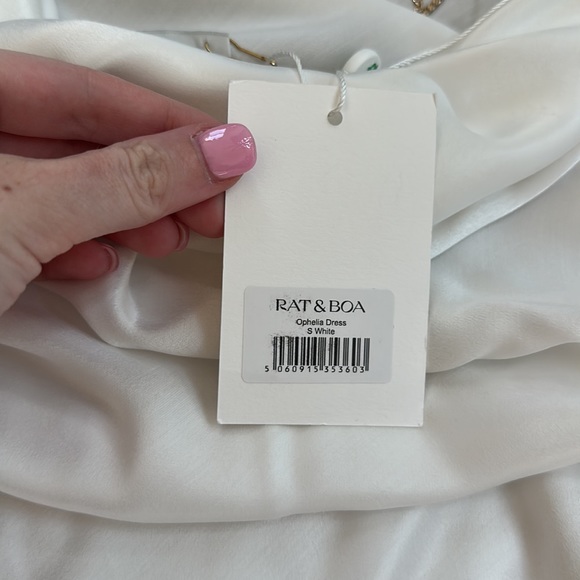 Rat and boa Ophelia dress in white with gold chains. Worn once. - Picture 5 of 8